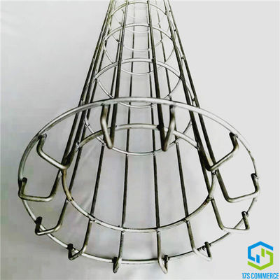 Alambre galvanizado Bent Bottom de la jaula del filtro del colector de polvo del alambre 120m m