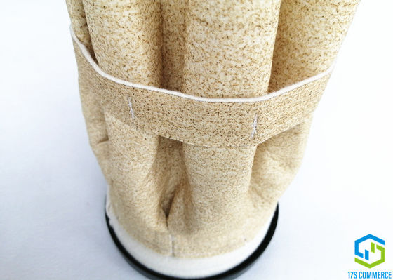 Jaula de la estrella de los bolsos de filtro de Baghouse 130m m Aramid 120m m