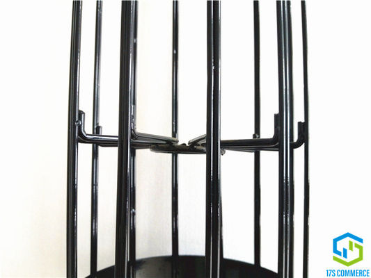 Jaula vertical consolidada de la casa del bolso del acero de carbono de la jaula de la araña de la jaula 120m m del plisado de Wire12 Ray Star Cage Silicon Coating