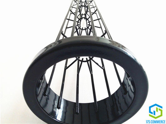 Jaula de acero suave de la casa del bolso del alambre de la soldadura de la estrella del filtro de la jaula del silicio de la capa del plisado de la jaula 138m m de la jaula vertical de la araña