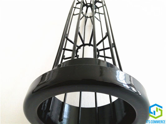 12 el filtro de acero suave del plisado Q235 Baghouse enjaula la jaula del bolso de la estrella de PTFE